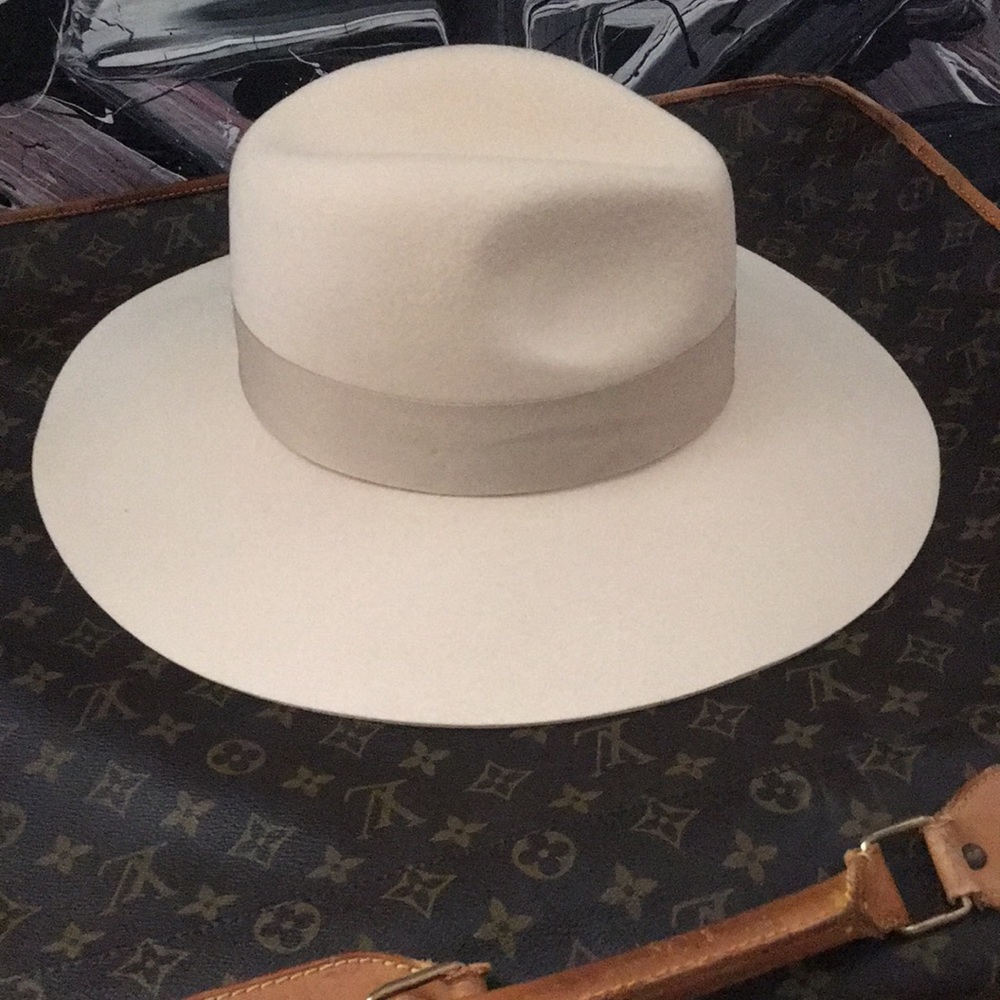 Saks Fifth Avenue Wool Wide Brim Hat One Size